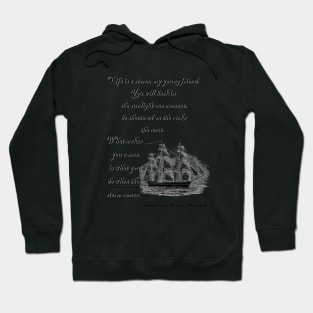 Alexandre Dumas Quote from Count of Monte Cristo Life is a storm DUM3302 Hoodie